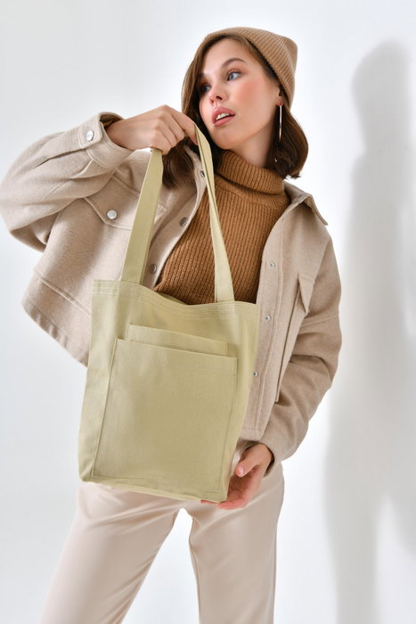 Zoozie Bags Bolso Tote de Gabardina Beige Zoozie Bags Bolso Tote de Gabardina Beige